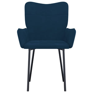 Sedie da Pranzo 2 pz Blu in Velluto