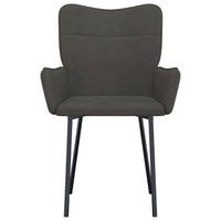 Sedie da Pranzo 2 pz Grigio Scuro in Velluto cod mxl 20562