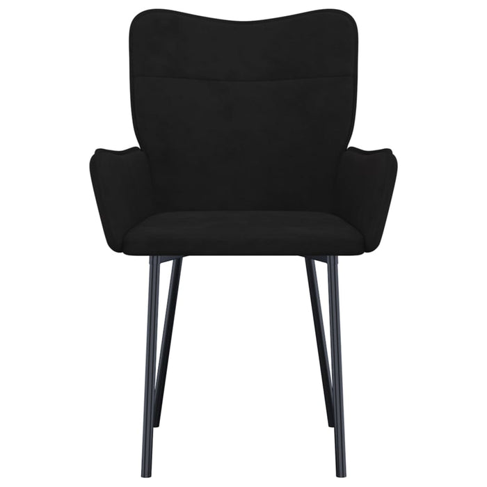 Sedie da Pranzo 2 pz Nere in Velluto 344826