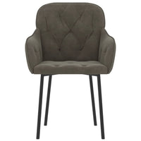 Sedie da Pranzo 2 pz Grigio Scuro in Velluto 344846