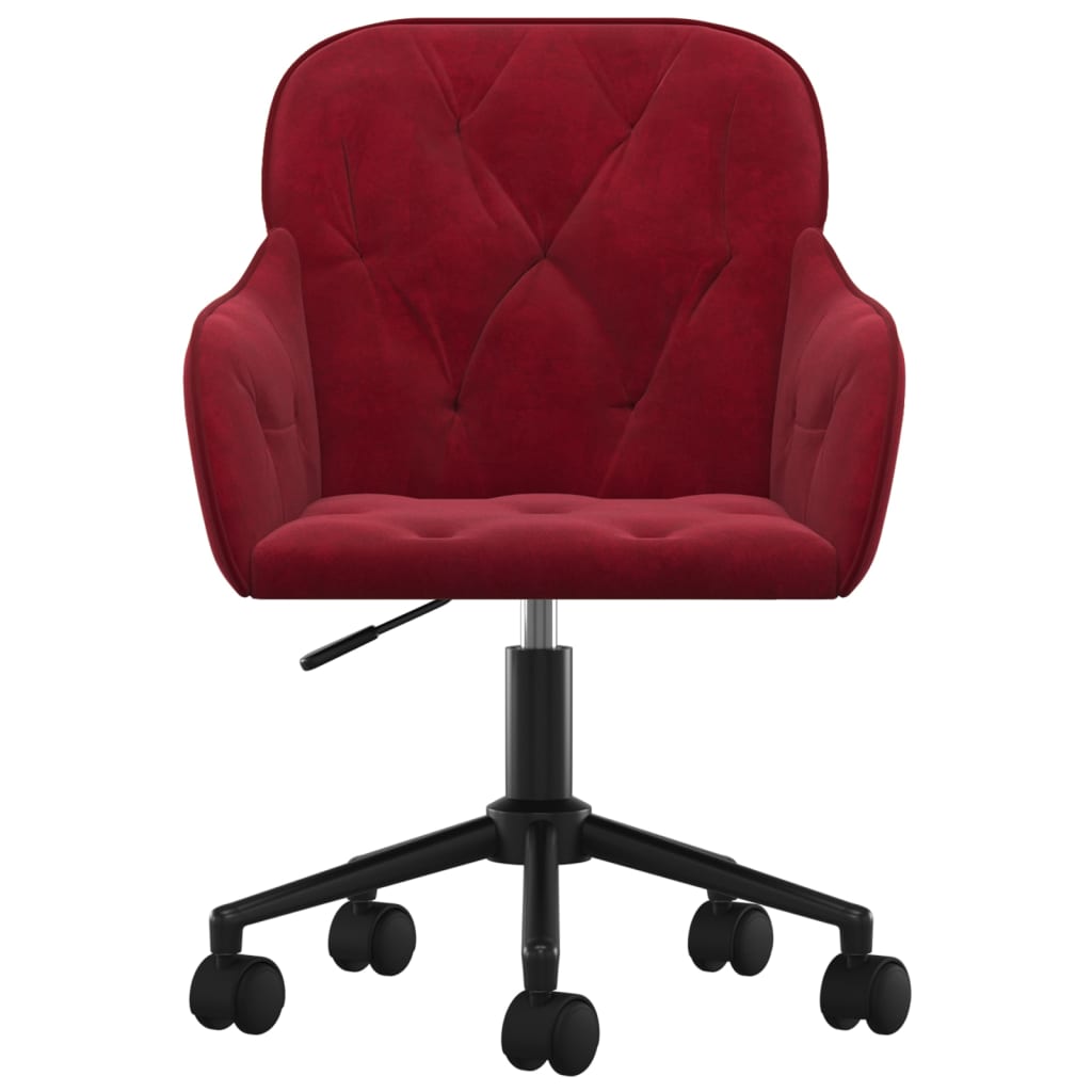 Sedia Girevole da Ufficio Rosso Vino in Vellutocod mxl 71403
