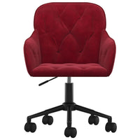 Sedia Girevole da Ufficio Rosso Vino in Vellutocod mxl 71403