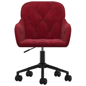 Sedia Girevole da Ufficio Rosso Vino in Vellutocod mxl 71403
