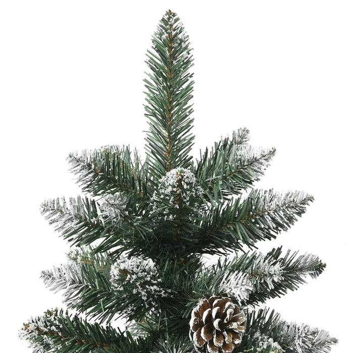 Albero di Natale Artificiale-Albero Natalizio con Base Verde 180 cm PVC 593617