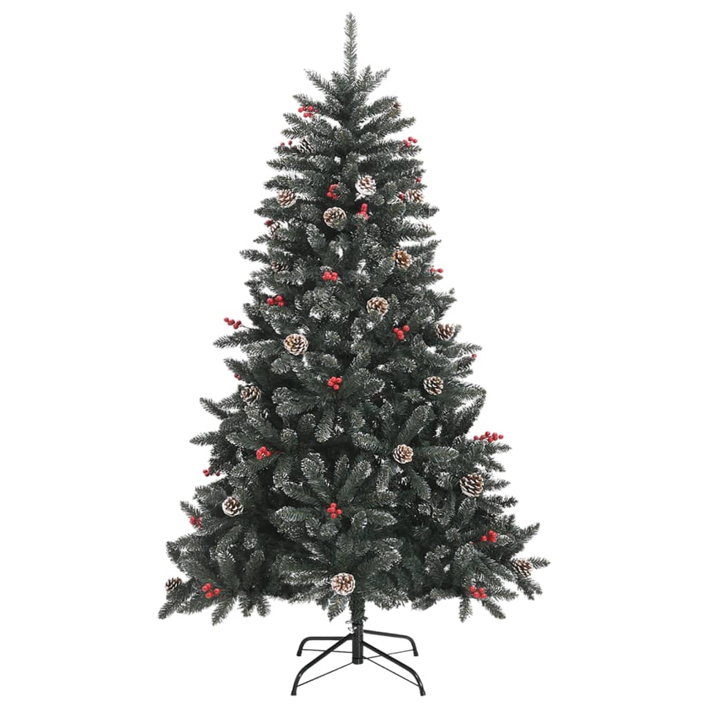 Albero di Natale Artificiale con Base Verde 120 cm PVC 345178