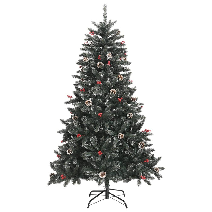 Albero di Natale Artificiale con Base Verde 120 cm PVC 345178