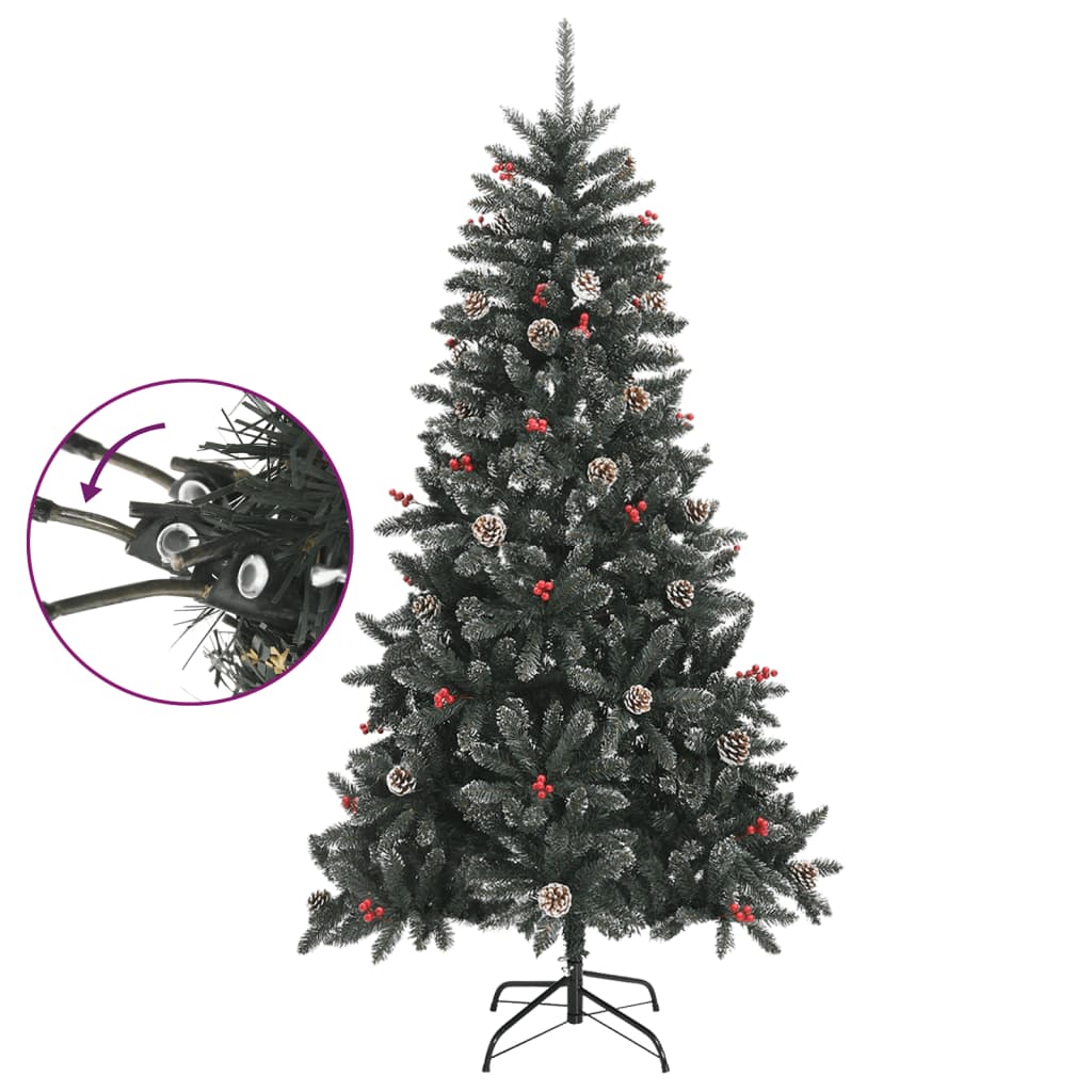 Albero di Natale Artificiale con Base Verde 180 cm PVC 345180