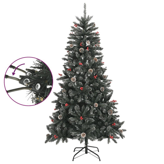 Albero di Natale Artificiale con Base Verde 180 cm PVC 345180