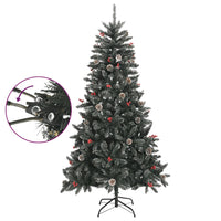 Albero di Natale Artificiale-Albero Natalizio con Base Verde 180 cm PVC 157376