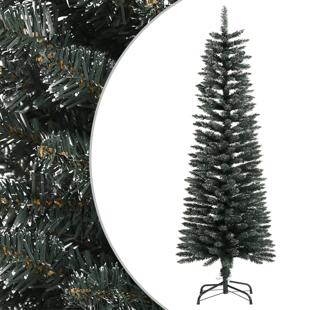 Albero di Natale Artificiale Sottile con Base Verde 120 cm PVC cod mxl 17369