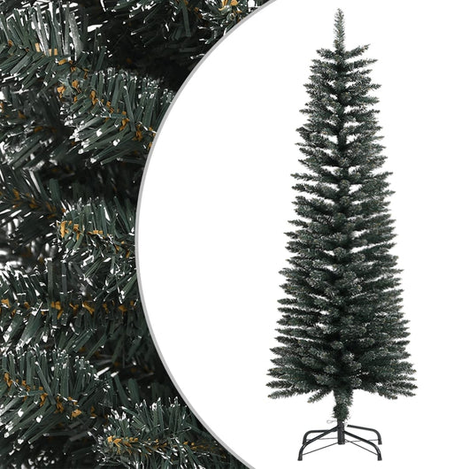 Albero di Natale Artificiale Sottile con Base Verde 120 cm PVC cod mxl 17369