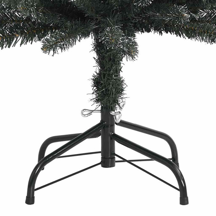 Albero di Natale Artificiale Sottile con Base Verde 150 cm PVC 345184