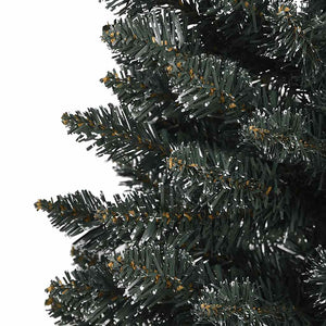Albero di Natale Artificiale Sottile con Base Verde 150 cm PVC 345184
