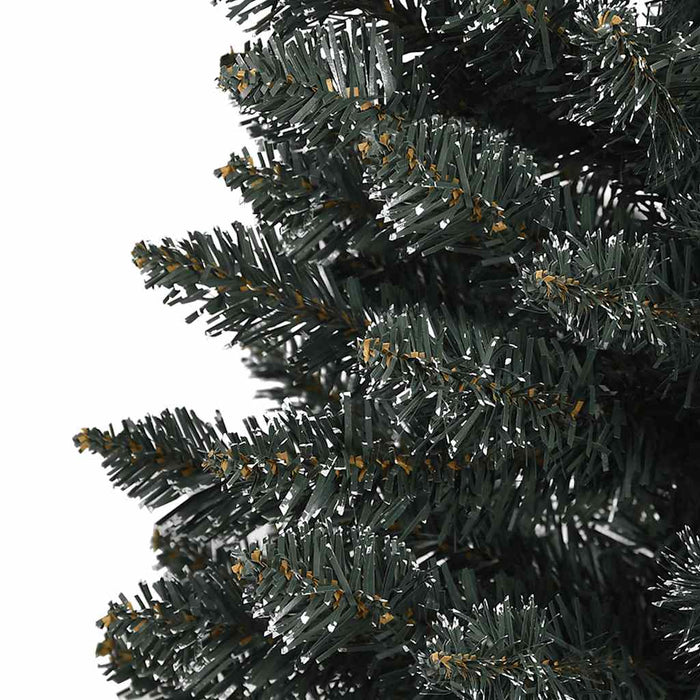Albero di Natale Artificiale Sottile con Base Verde 150 cm PVC 345184
