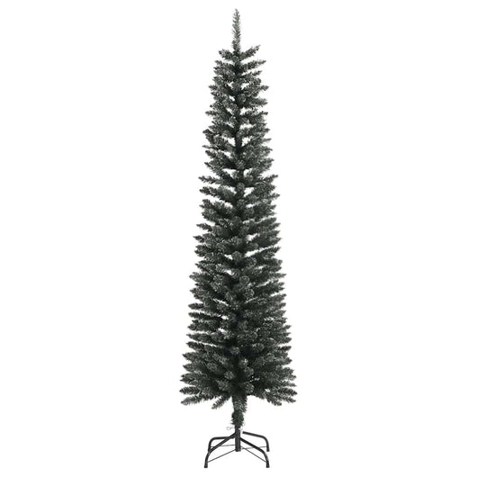 Albero di Natale Artificiale Sottile con Base Verde 180 cm PVC 345185