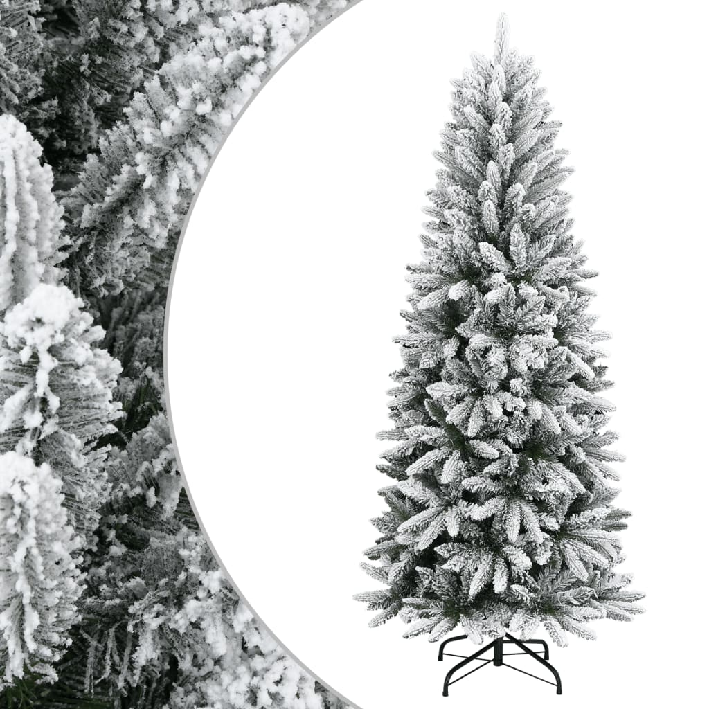 Albero di Natale Artificiale con Neve Floccata 120 cm PVC e PE cod mxl 21921