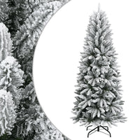 Albero di Natale Artificiale con Neve Floccata 120 cm PVC e PE cod mxl 21921
