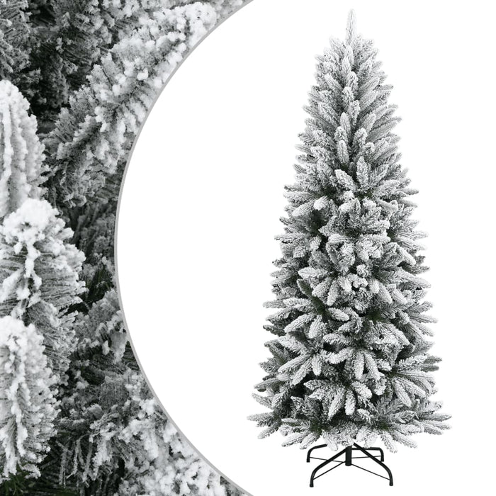 Albero di Natale Artificiale con Neve Floccata 120 cm PVC e PE cod mxl 21921