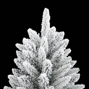 Albero di Natale Artificiale-Albero Natalizio con Neve Floccata 120 cm PVC e PE