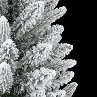 Albero di Natale Artificiale-Albero Natalizio con Neve Floccata 180 cm PVC e PE