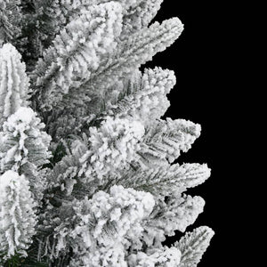 Albero di Natale Artificiale-Albero Natalizio con Neve Floccata 180 cm PVC e PE