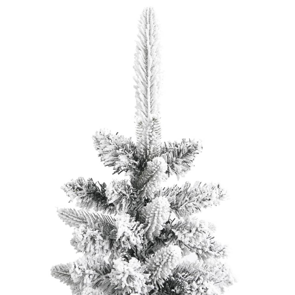 Albero Natale Artificiale Sottile Neve Floccata 120cm PVC e PE cod mxl 15757