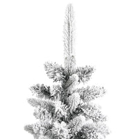 Albero Natale Artificiale Sottile Neve Floccata 120cm PVC e PE cod mxl 15757