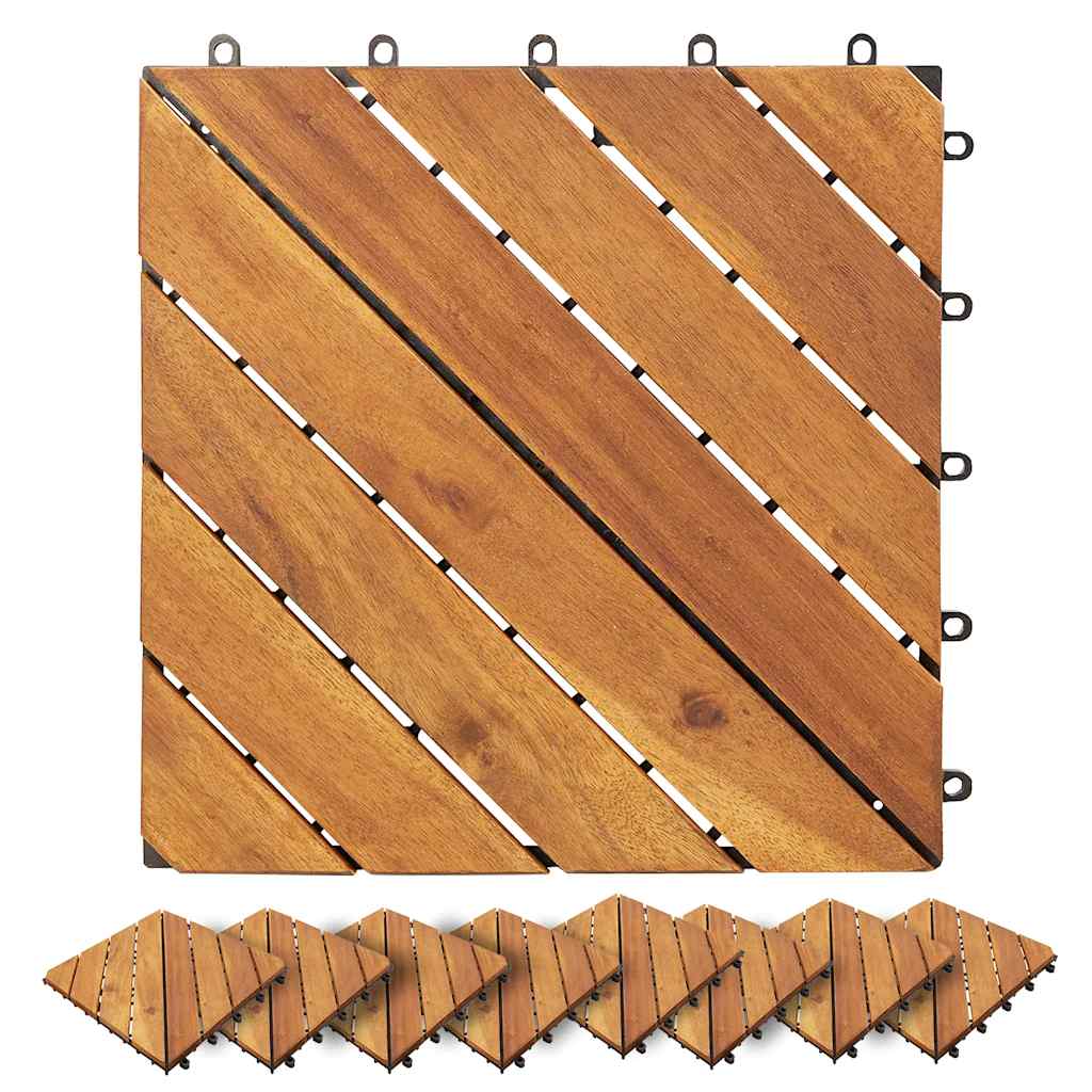 Piastrelle Esterni 20 pz Marroni 30x30 cm Legno Massello Acacia 3114666