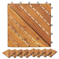 Piastrelle Esterni 20 pz Marroni 30x30 cm Legno Massello Acacia 3114666