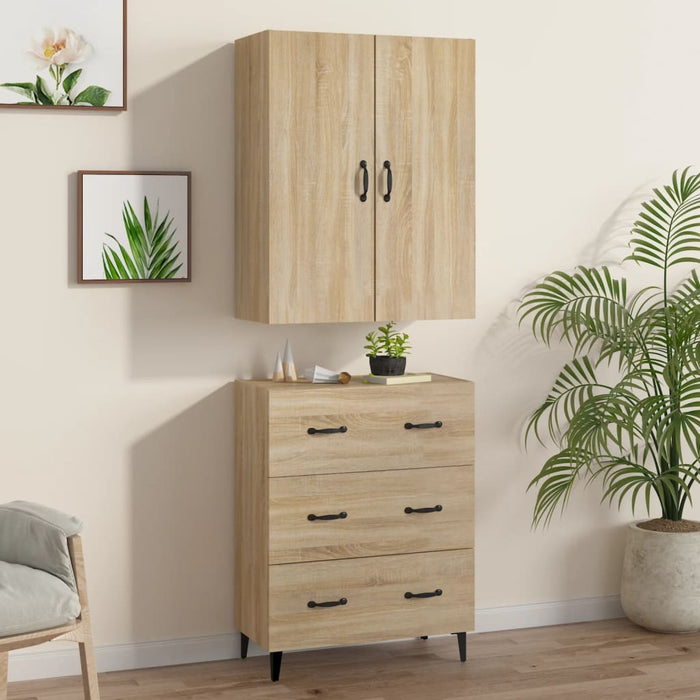 Credenza Rovere Sonoma 69,5x34x180 cm in Legno Multistrato