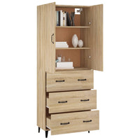 Credenza Rovere Sonoma 69,5x34x180 cm in Legno Multistrato