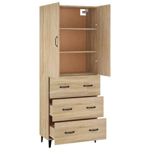 Credenza Rovere Sonoma 69,5x34x180 cm in Legno Multistrato