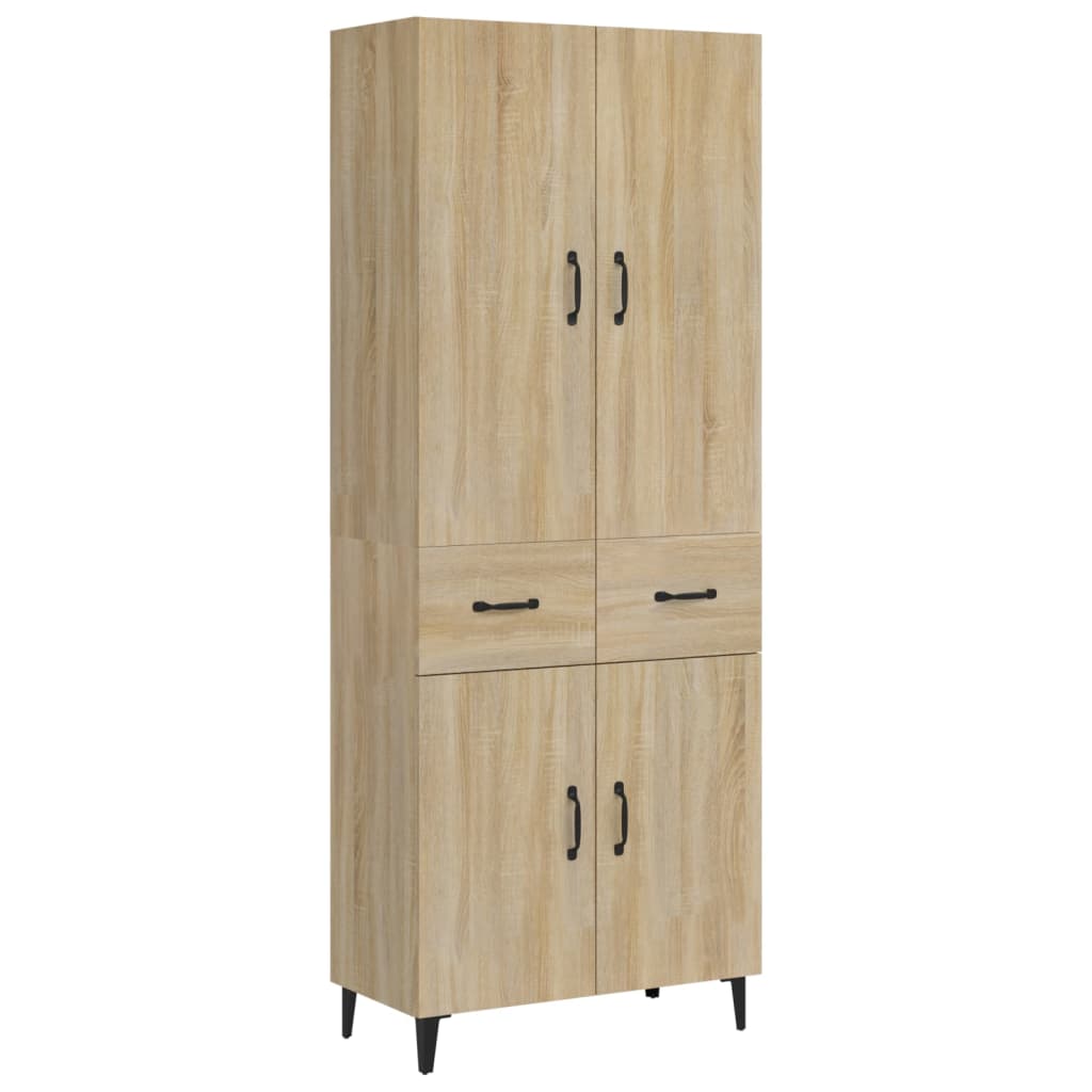 Credenza Rovere Sonoma 69,5x34x180 cm in Legno Multistrato