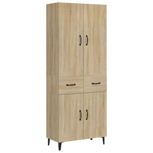 Credenza Rovere Sonoma 69,5x34x180 cm in Legno Multistrato