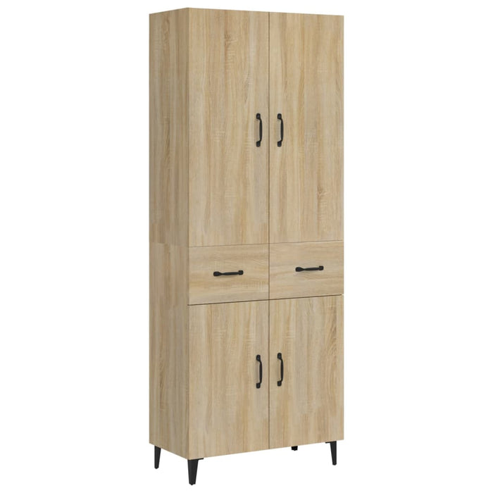 Credenza Rovere Sonoma 69,5x34x180 cm in Legno Multistrato