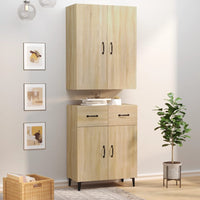 Credenza Rovere Sonoma 69,5x34x180 cm in Legno Multistrato