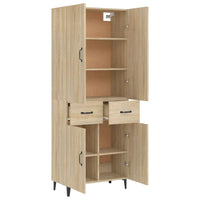 Credenza Rovere Sonoma 69,5x34x180 cm in Legno Multistrato