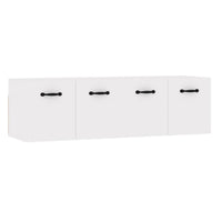 Mobili Parete 2 pz Bianco Lucido 80x36,5x35cm Legno Multistrato 3115656