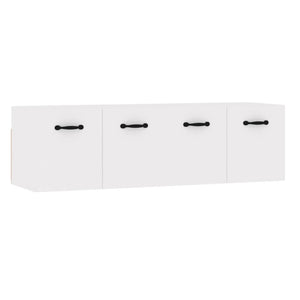 Mobili Parete 2 pz Bianco Lucido 80x36,5x35cm Legno Multistrato 3115656