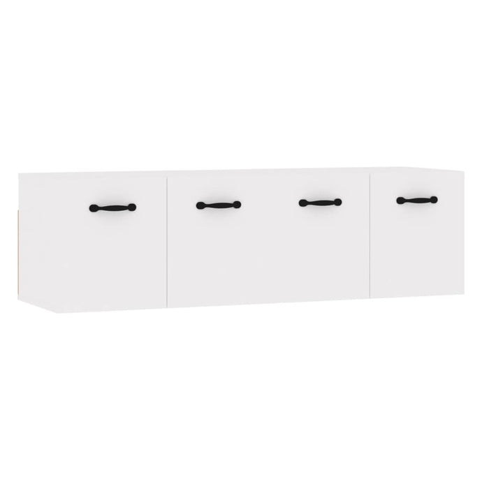 Mobili Parete 2 pz Bianco Lucido 80x36,5x35cm Legno Multistrato 3115656