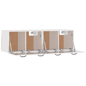 Mobili Parete 2 pz Bianco Lucido 80x36,5x35cm Legno Multistrato 3115656