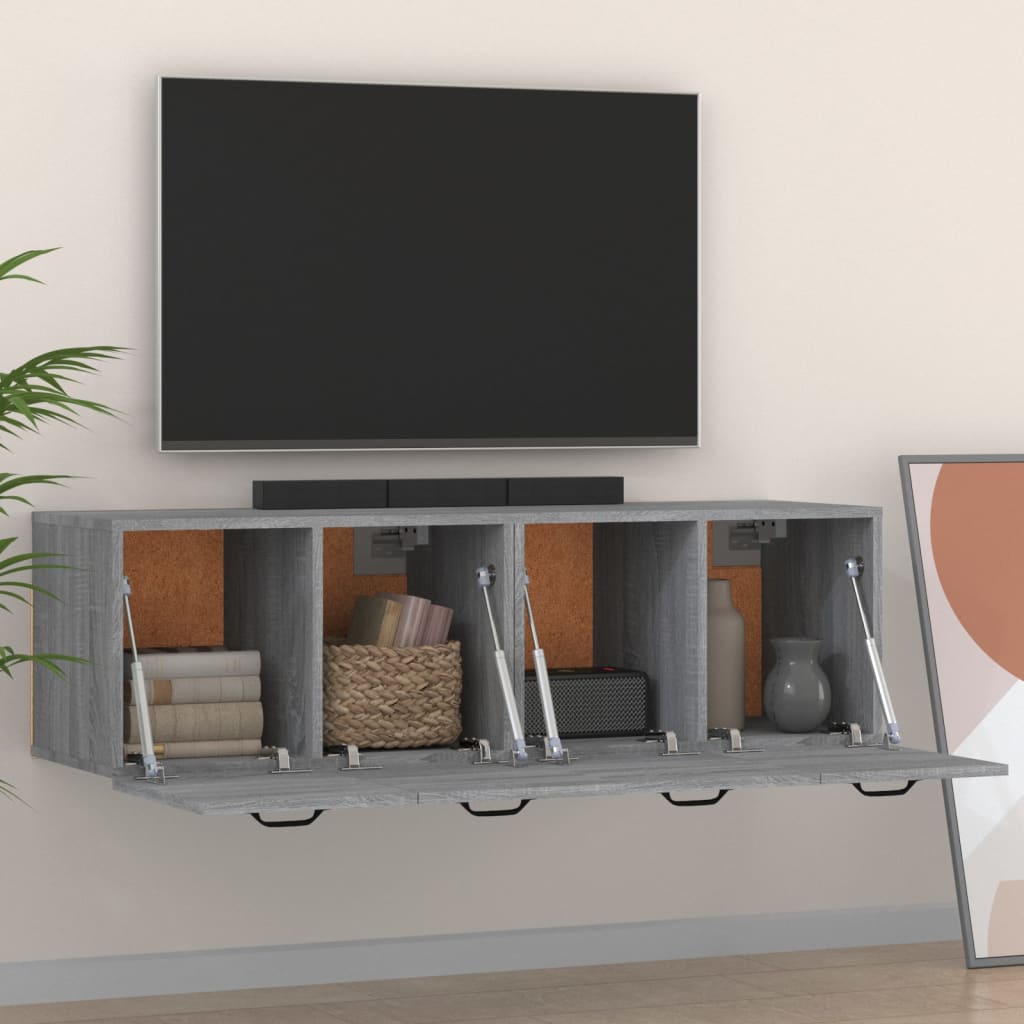 Mobili Parete 2 pz Grigio Sonoma 80x35x36,5cm Legno Multistrato cod mxl 39045