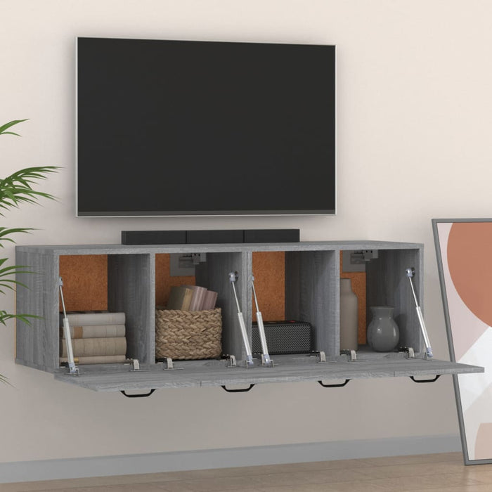 Mobili Parete 2 pz Grigio Sonoma 80x35x36,5cm Legno Multistrato cod mxl 39045