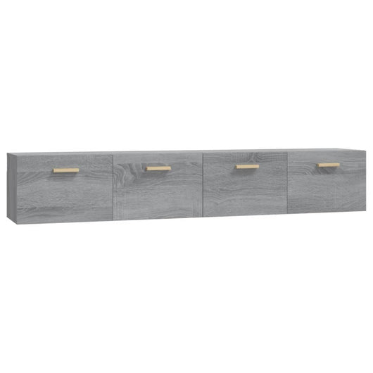 Mobili Parete 2 pz Grigio Sonoma 100x36,5x35 cm in Multistrato 3115666