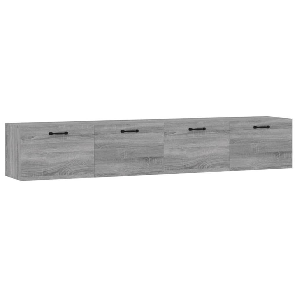 Mobili Parete 2 pz Grigio Sonoma 100x36,5x35 cm in Multistrato 3115674