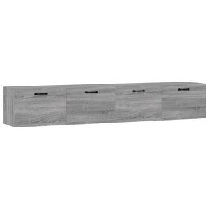 Mobili Parete 2 pz Grigio Sonoma 100x36,5x35 cm in Multistrato 3115674
