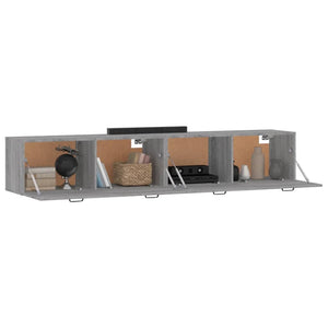 Mobili Parete 2 pz Grigio Sonoma 100x36,5x35 cm in Multistrato 3115674