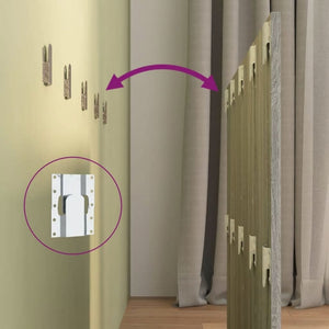 Testiera Letto con Comodini in Legno Multistrato Grigio Sonoma 3115690