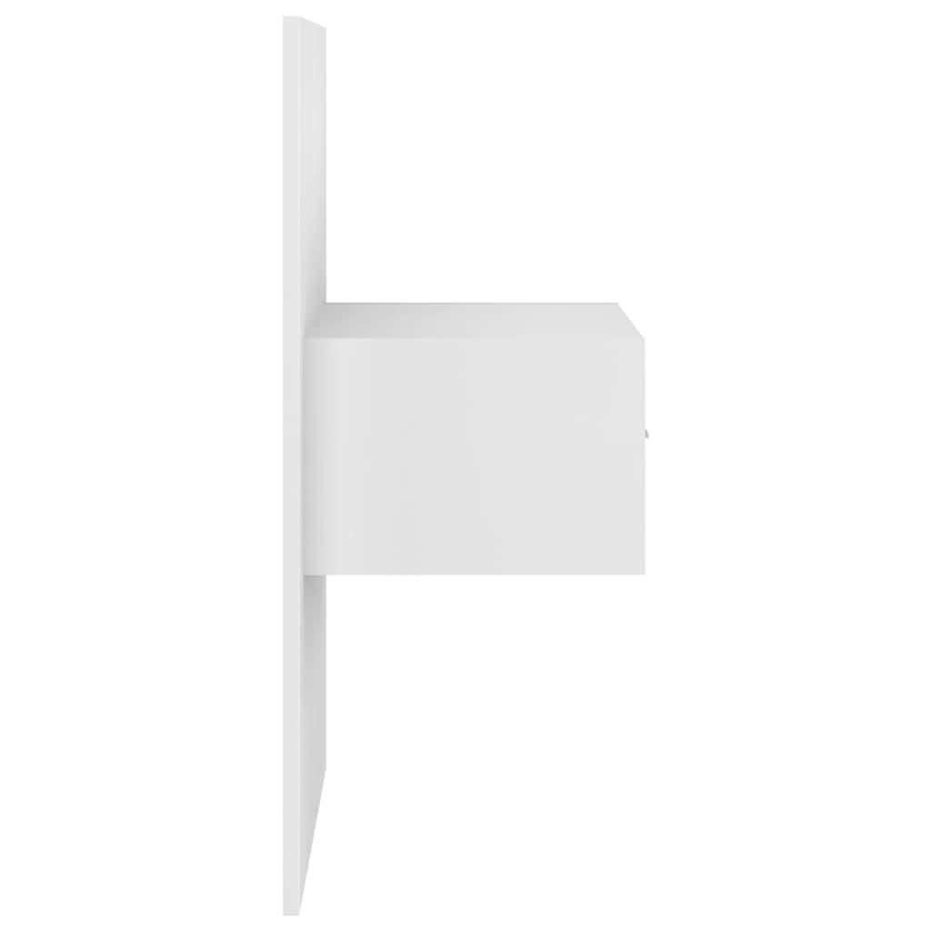 Testiera per Letto con Comodini-Testiera con Contenitore in Legno Multistrato Bianco 524852