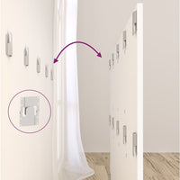 Testiera per Letto con Comodini in Legno Multistrato Bianco 3115708